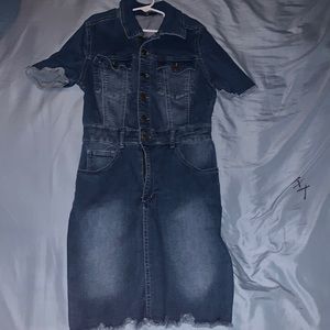 Denim blue jean dress from fashion nova